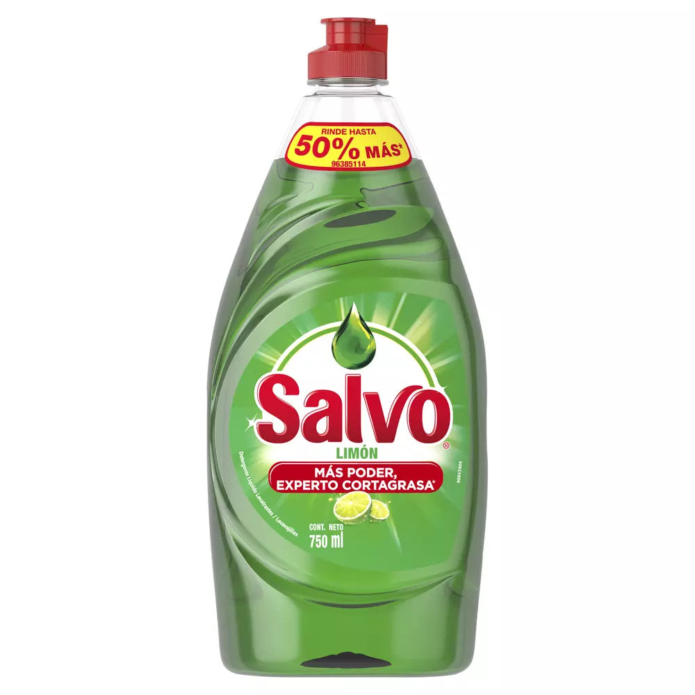 Lavatrastes Salvo Líquido Limon Botella 750 ml